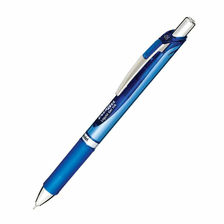 Picture of 0906 PENTEL ENERGEL LIQUID GEL INK BLUE NEEDLE TIP PEN 0.5MM